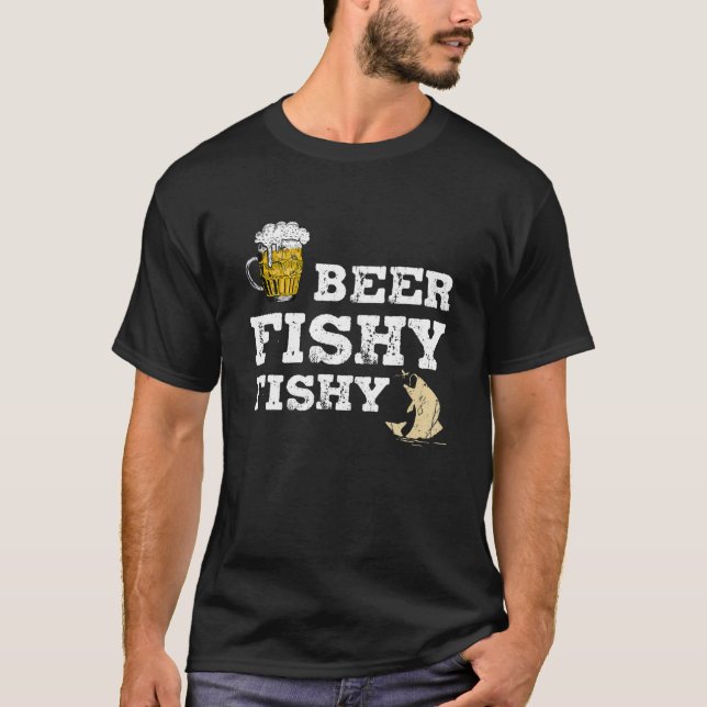 Camiseta Beer Fishy Engraçado Dito Presente Para Beer Beer  (Frente)