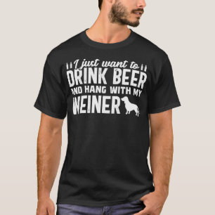 Camiseta Beer Funny Weiner Daschund Dog Pais Pais