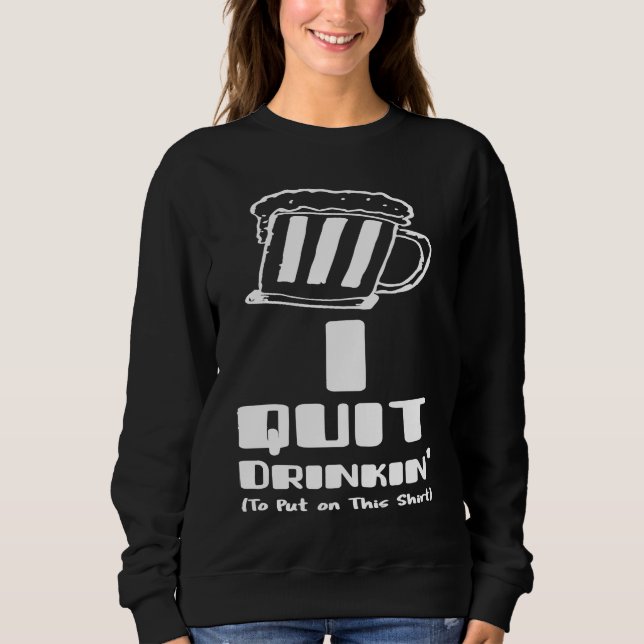 Camiseta Beer  I Quit Drinking Party Gag (Frente)
