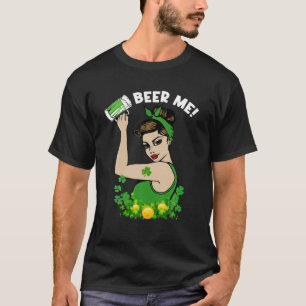 Camiseta Beer Me Irish Lucky Shamrock Happy Rua Da Patrick