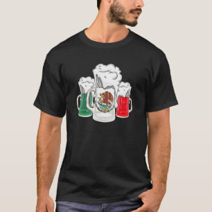 Camiseta Beer Mexicano Flag Cinco De Mayo Partido México Be