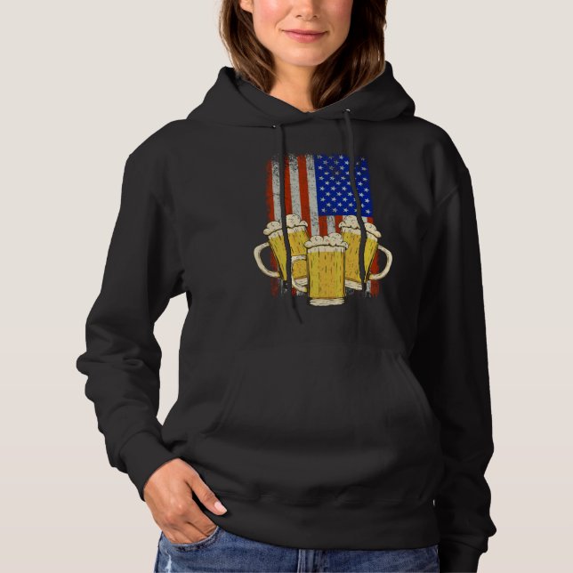 Camiseta Beer Mug American Flag Craft Beer Beer  Brewer (Frente)