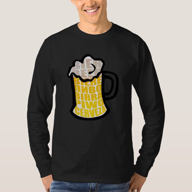 Camiseta Beer Mug Bebendo Foam Cerveza International Beers (Frente)