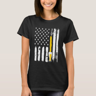 Camiseta Beer Mug in US Flag para Cervejas