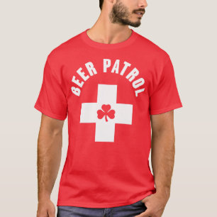 Camiseta Beer Patrol Shamrock Engraçado Drinkin Dia de São 