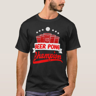 Camiseta Beer Pong Champion Bebendo Game Party Beer Pong