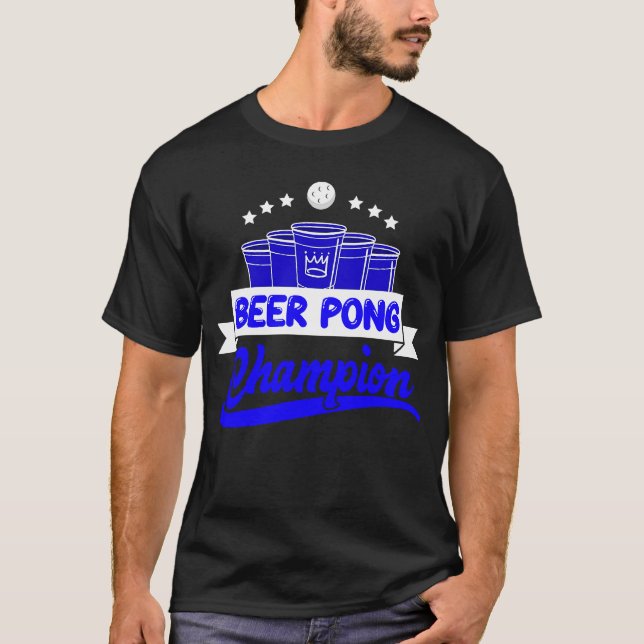 Camiseta Beer Pong Champion Bebendo Game Party Beer Pong (Frente)