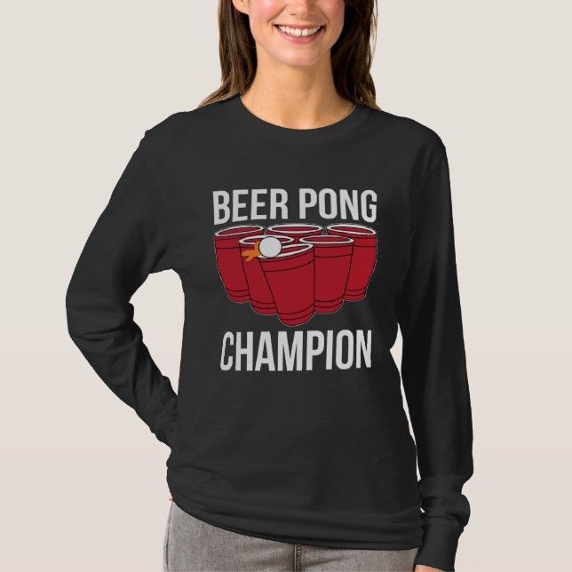 Camiseta Beer Pong Champion I Beer Ping Pong Table Tennis (Frente)