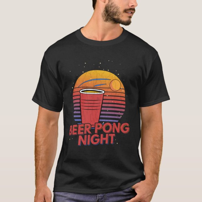 Camiseta Beer Pong Night  Sports  Player Coach Graphic (Frente)