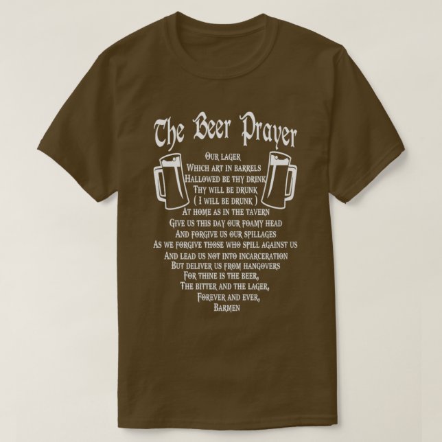 Camiseta Beer Prayer T (Frente do Design)