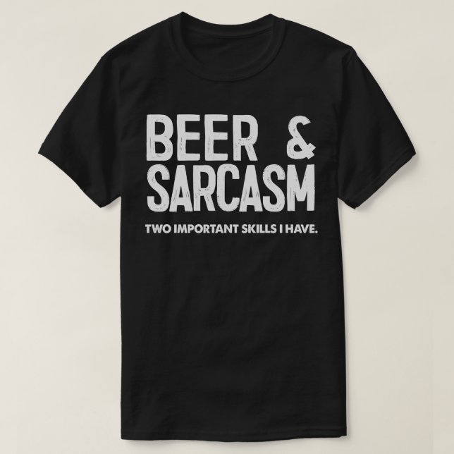 Camiseta Beer Sarcasm Funny Booze Lover Tipografia Design (Frente do Design)