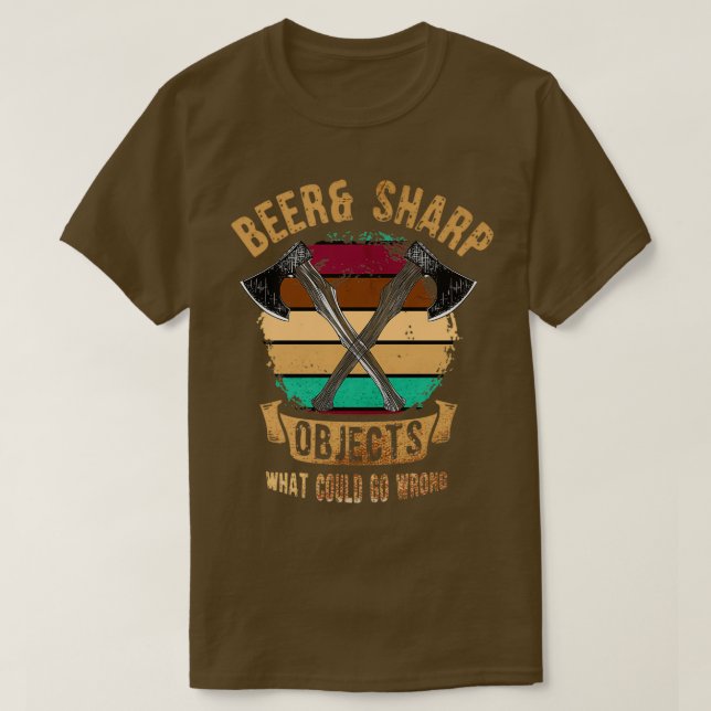 Camiseta Beer Sharp Objects O Que Pode Dar Errado Ax T (Frente do Design)