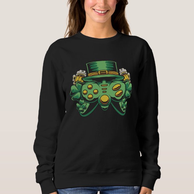 Camiseta Beer St Patricks Day Gaming Hat Men Gamer (Frente)
