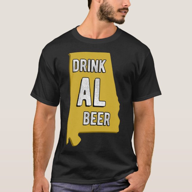 Camiseta Beer State Do Alabama Beer Birmingham Hun (Frente)