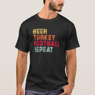 Camiseta Beer Turkey Futebol Repetir Vintage Engraçado Than