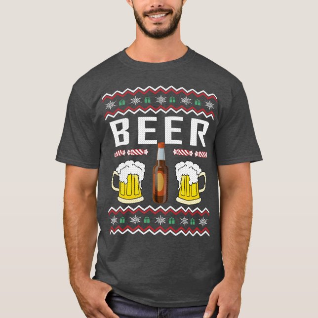 Camiseta Beer Ugly Christmas Sweater (Frente)