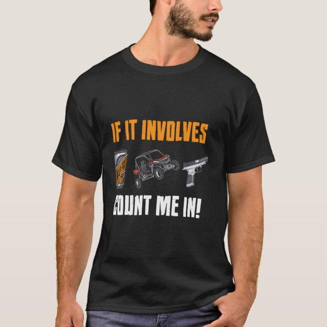 Camiseta Beer Utv Guns Ao Longo De Quatro Rodas Quad (Frente)