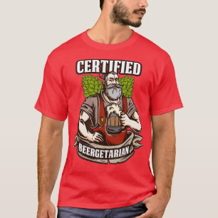 Camiseta Beergetarian Funny Artesanato Beer Gift