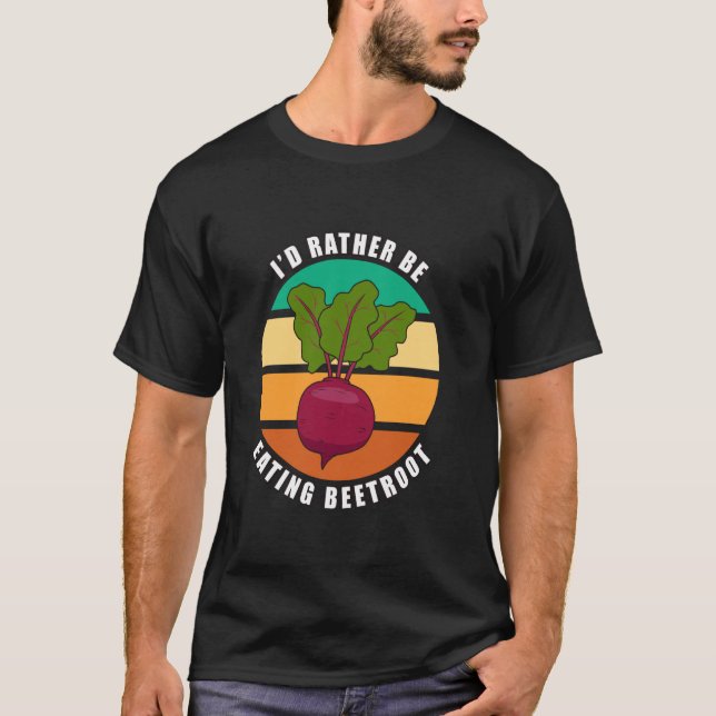 Camiseta Beet Comendo Comida de nutrição saudável (Frente)