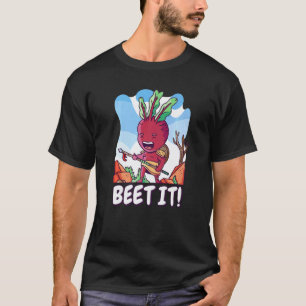 Camiseta Beet It! Guitarrista Rock Beterraba Beterraba Saud
