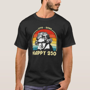 Camiseta Beethoven, 250 anos, aniversário e aniversário