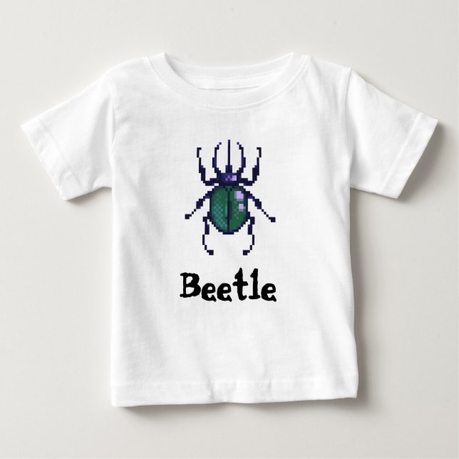 Camiseta Beetle green pixel art (Frente)