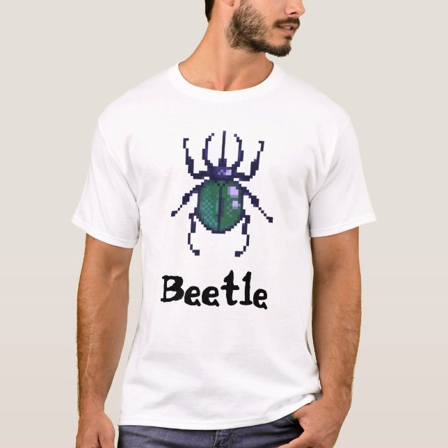 Camiseta Beetle green pixel art (Frente)