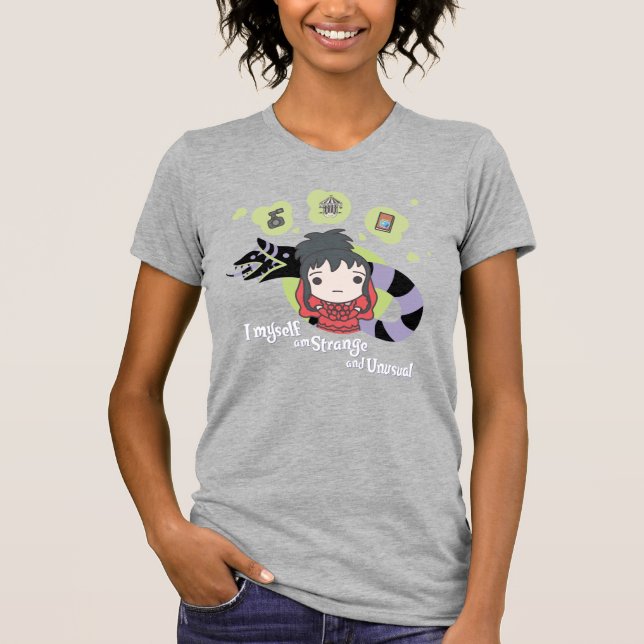 Camiseta Beetlesumo | Chibi Lydia "Estranho e incomum" (Frente)