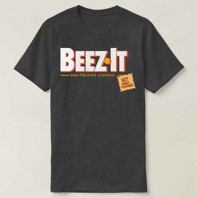 Camiseta BEEZ IT: bolachas com sabor a abelhas (Frente do Design)