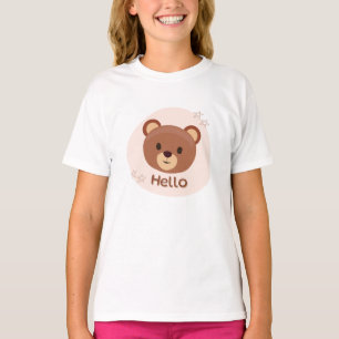 Camiseta Bege e Marrom Ilustração Fofa
