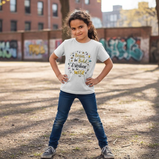 Camiseta Begin Boldly (Criador carregado)