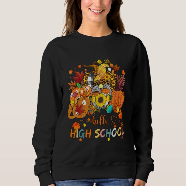Camiseta Beginning Of Autumn Fall Teacher Sunflower Hello H (Frente)