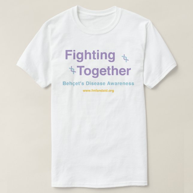 Camiseta Behcet está lutando juntos (Frente do Design)