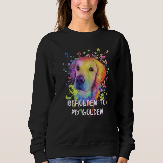 Camiseta Beholden to My Golden Dog Breed Puppy Humor  1 (Frente)