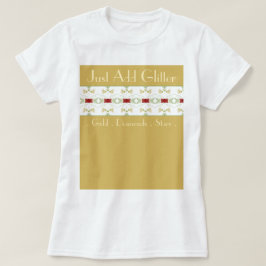 Camiseta Beige Cream E Dourado