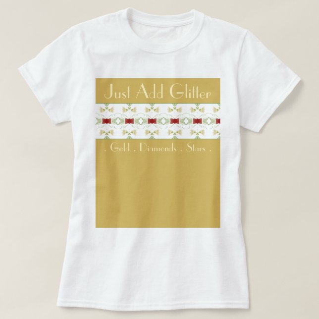 Camiseta Beige Cream E Dourado (Frente do Design)