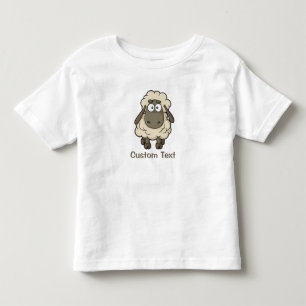 Camiseta Beige de Cartoon de Ovelha