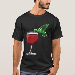 Camiseta Beija-Bebendo Engraçado Pássaros-beija-flores
