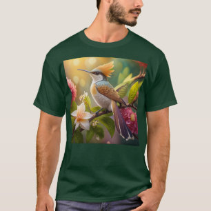 Camiseta Beija-flor Fantasia com Crista Dourada