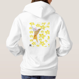 Camiseta Beija-flor Floral Amarelo