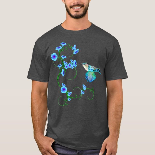Camiseta Beija-flor no Jardim da Flor da Manhã (Frente)