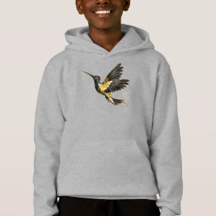 Camiseta Beija-flor Preto e Dourado