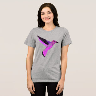 Camiseta Beija-flor-rosa-púrpura moderna