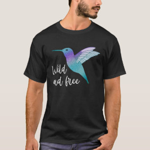 Camiseta Beija-flor Selvagem e Livre Belo Espírito Animal