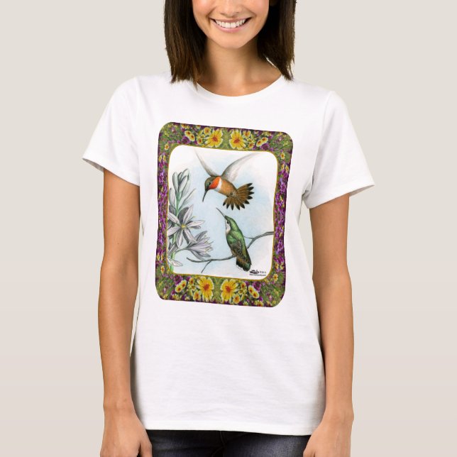 Camiseta Beija-flores e Flores #2 (Frente)