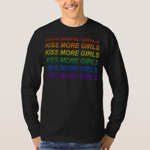 Camiseta Beija Mais Raparigas Gay Orgulho Lésbico Lgbt Arco