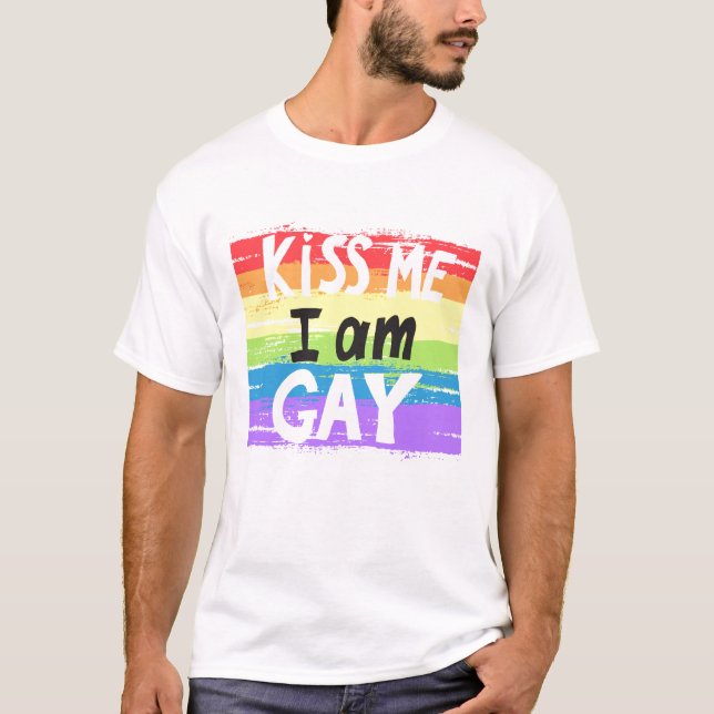 Camiseta Beija-Me Eu Sou Gay (Frente)