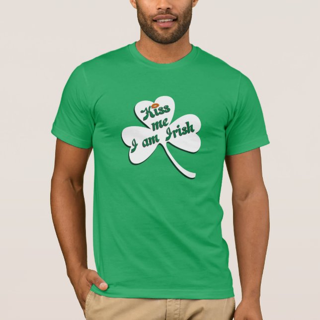 Camiseta Beija-me Eu sou Irlandês (Frente)