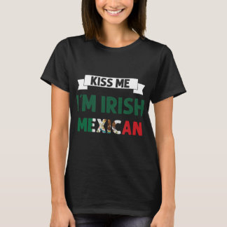 Camiseta Beija-Me Im Dia de São Patrício Irlandês Mexicano 