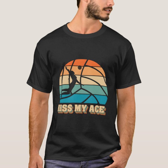 Camiseta Beija Meu Ace Voleibol Para Jogadores De Voleibol (Frente)
